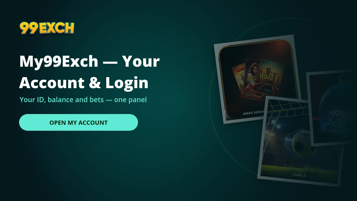 My99Exch account panel banner with casino and cricket game tiles