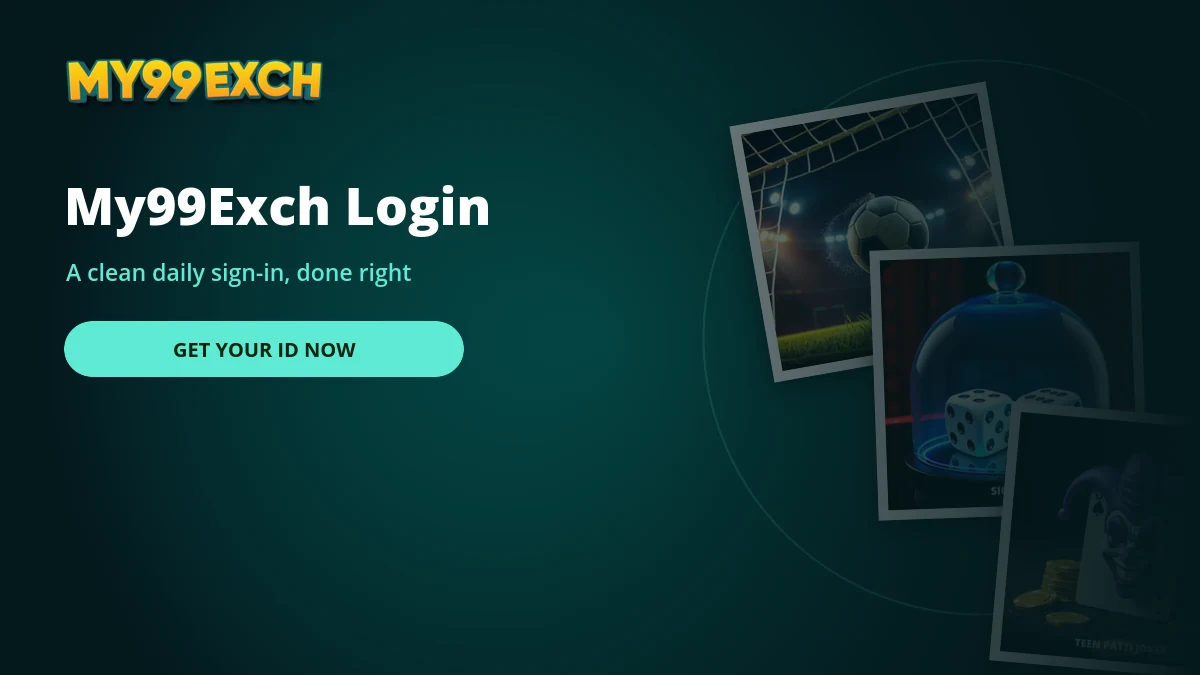 My99Exch login banner with card room and roulette game tiles